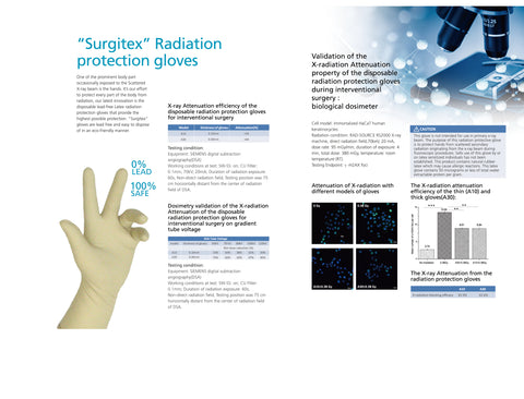 Radiation Protection Gloves - Sterile, lead-free, latex 0.1mm