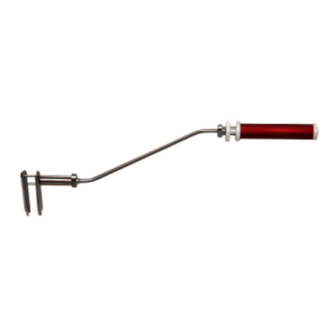 Tong for Vials, Angled, Right-handed Model with Long Claws