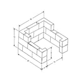 Interlocking Lead Brick Caves