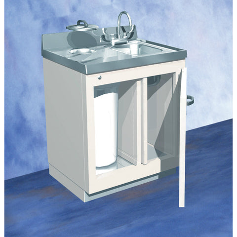 Lead-Lined Sink and Waste Cabinet